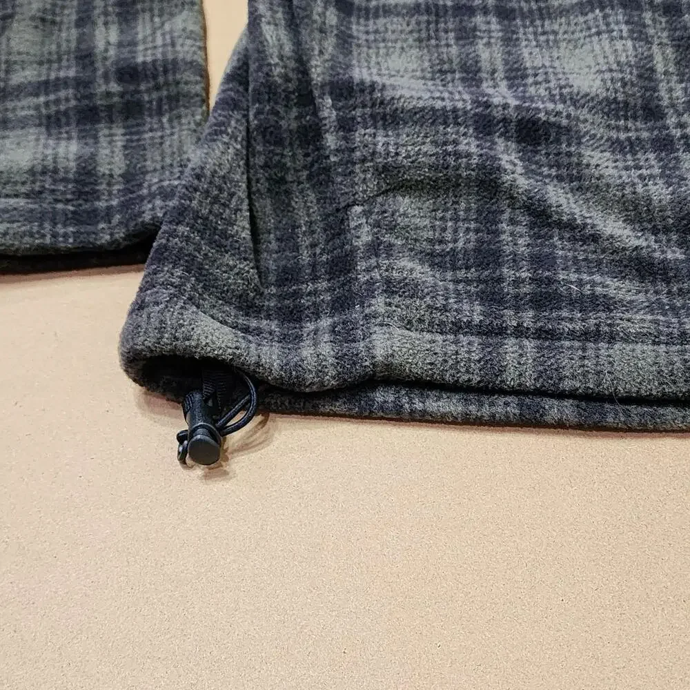Woolrich Jacket Mens XL Green Plaid Fleece Full Zip Collar Olive Hunt 16121